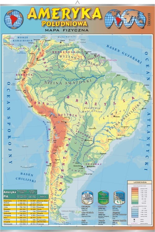 Afryka - mapa fizyczna. Plansza edukacyjna.jpg