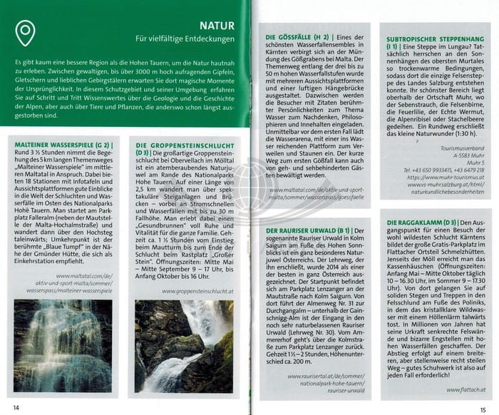 Wysokie Taury, część południowa / Nationalpark Hohe Tauern, Sud. Mallnitz, Obervellach, Maltatal, Molltal turystyczna 49 wydawnictwa Kompass. Informator - przykładowe strony
