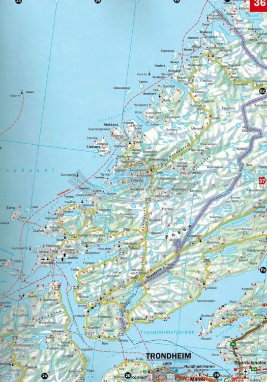 Norwegia 1:250 000 / 1:400 000. Atlas turystyczno-samochodowy wydawnictwa Freytag & Berndt. Przykładowy arkusz 1