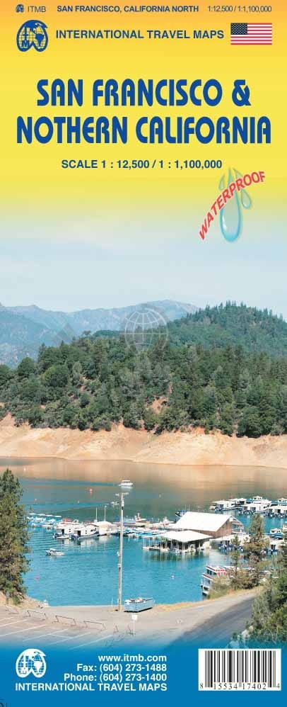 USA / San Francisco i północna Kalifornia. Wodoodporny plan miasta / Mapa samochodowo-turystyczna. ITMB