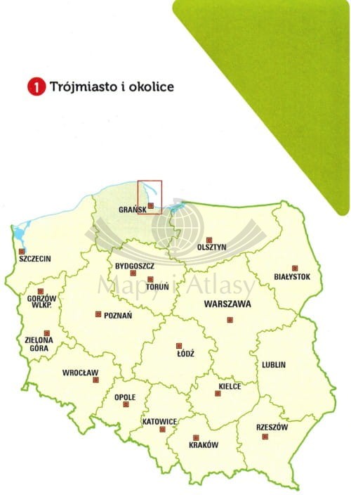 Trójmiasto i okolice. Pomorze. Mapa turystyczna tras rowerowych. Nie tylko Green Velo. Euro Pilot. Okładka tył