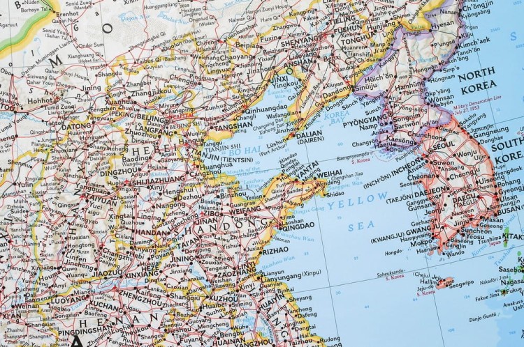 Chiny. Mapa ścienna wydawnictwa National Geographic. Fragment 3