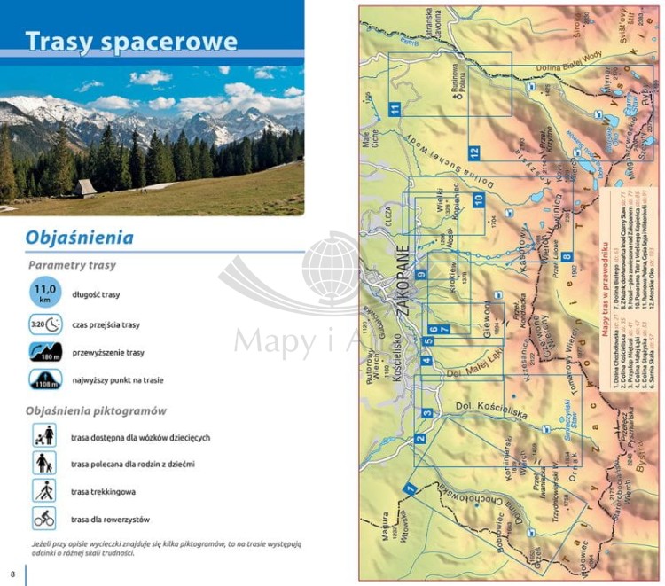 Tatry Polskie. Trasy spacerowe. Przewodnik wydawnictwa Compass. Przykładowe strony 1