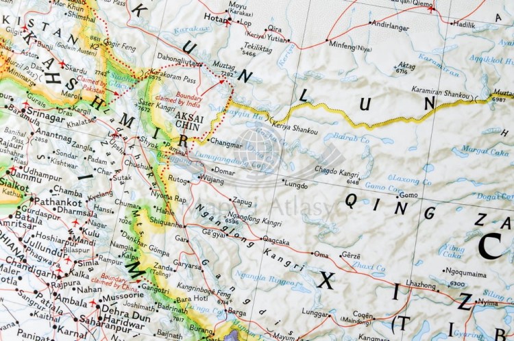 Chiny 1:7 804 000. Mapa w wersji do wpinania. Wydawnictwo: National Geographic. Fragment 2