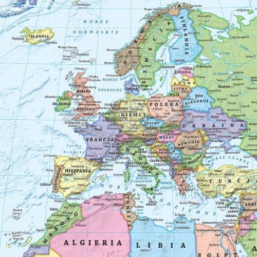 Świat. Mapa polityczna, puzzle. 2000 elementów. Producent: ArtGlob. Fragment 2