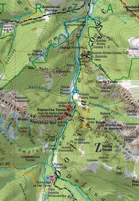 Tatry Polskie 1:30 000 Foliowana mapa turystyczna wydawnictwa ExpressMap. Fragment 1