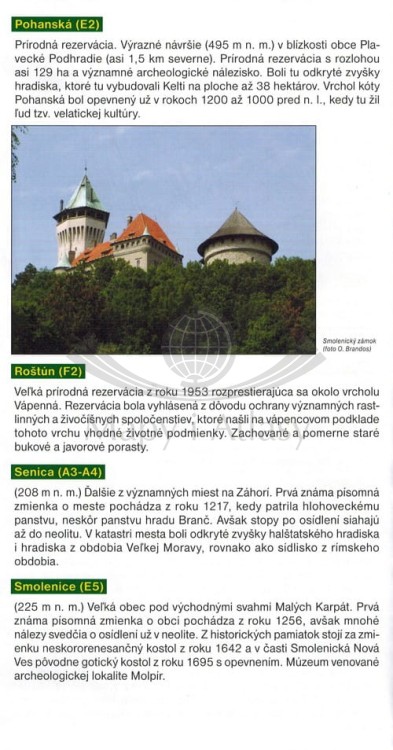 Małe Karpaty, Czerwony Kamień, Jaskinia Driny. Mapa turystyczna 1079 wydawnictwa Shocart. Informator