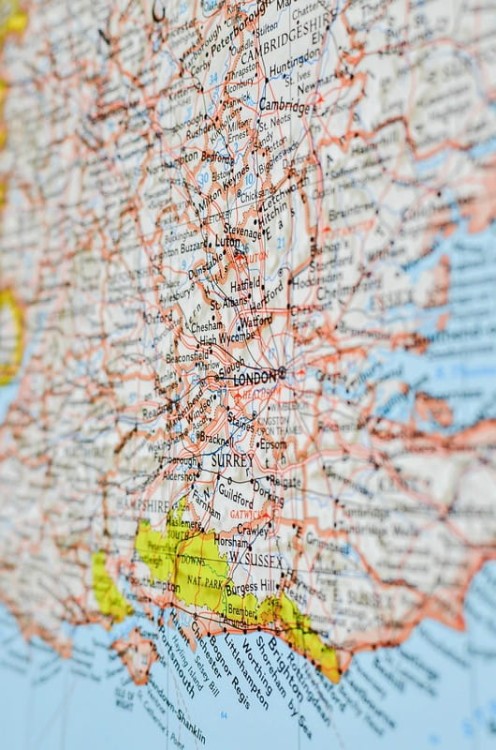 Wielka Brytania i Irlandia 1:1 687 000. Mapa ścienna wydawnictwa National Geographic. Fragment 5