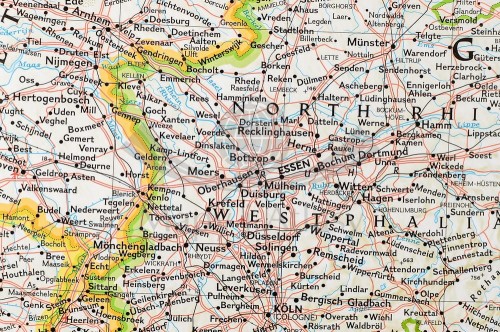 Niemcy 1:1 375 000. Mapa w wersji magnetycznej wydawnictwa National Geographic. Fragment 1