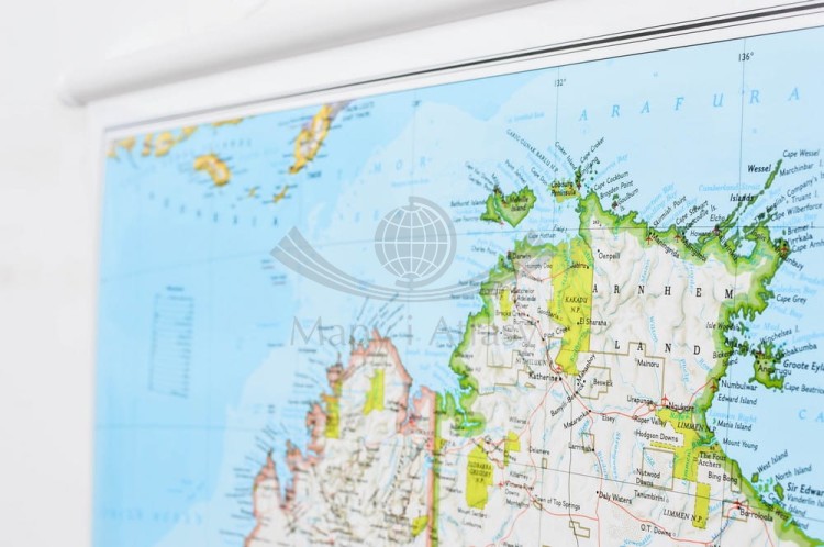 Australia 1:6 413 000. Mapa ścienna polityczna. Wydawnictwo: National Geographic. Fragment 7