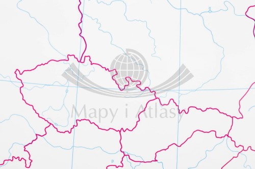 Europa 1:4 000 000. Mapa ścienna konturowa (do ćwiczeń) wydawnictwa Meridian. Fragment 1