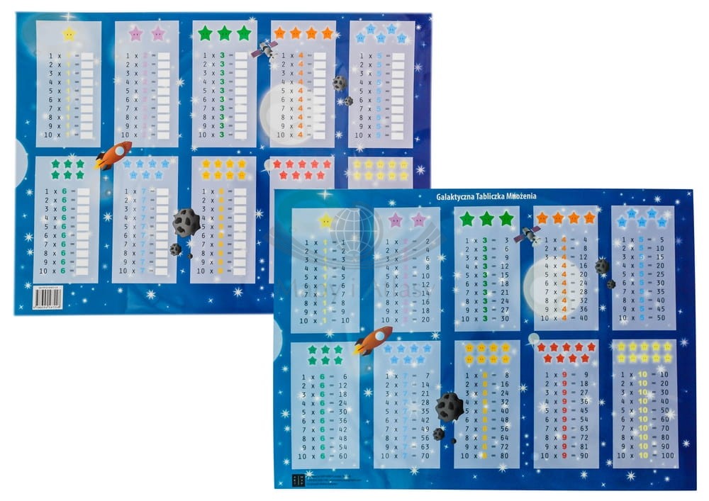 Galaktyczna tabliczka mnożenia. Dwustronna podkładka na biurko