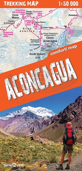 Aconcagua 1:50 000. Laminowana mapa turystyczna. TerraQuest