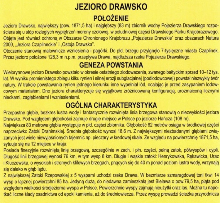 Jezioro Drawsko. Mapa turystyczna wydawnictwa BiK. Informator
