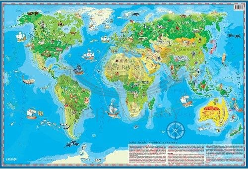 Świat Młodego Odkrywcy MIDI. Mapa dla dzieci. Wersja magnetyczna