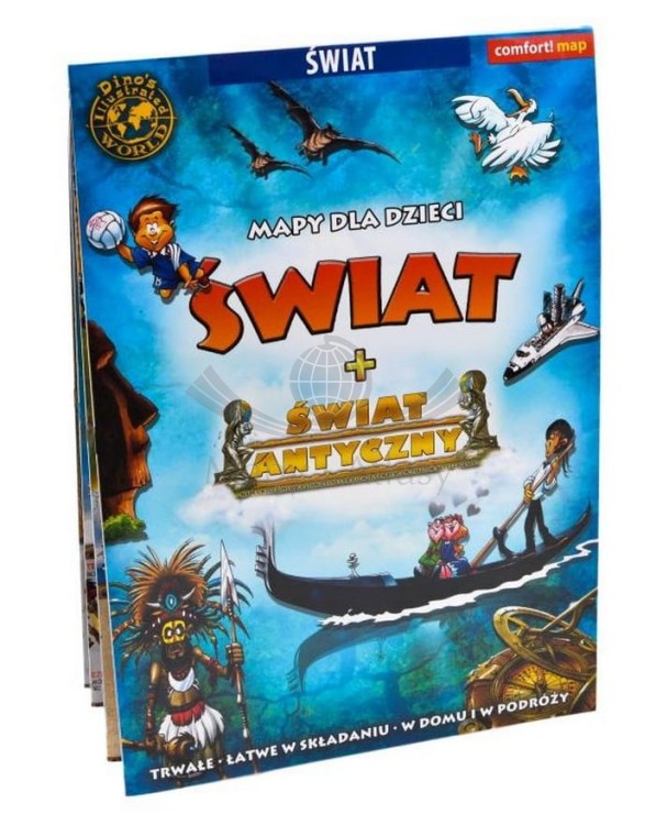 Świat + Świat antyczny. Laminowana mapa dla dzieci