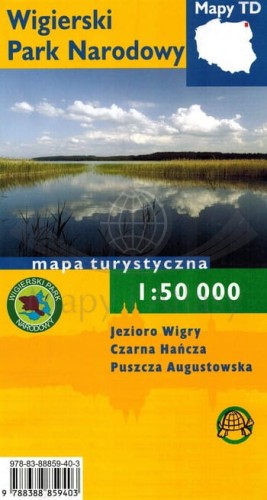 Wigierski Park Narodowy 1:50 000. Jezioro Wigry, Czarna Hańcza, Puszcza Augustowska. Mapa turystyczna wydawnictwa Agencja TD