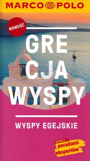 Grecja, Wyspy Egejskie. Przewodnik z mapą w etui wydawnictwa Marco Polo. Okładka