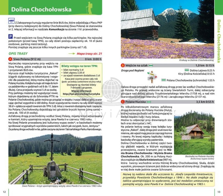 Tatry Polskie. Trasy spacerowe. Przewodnik wydawnictwa Compass. Przykładowe strony 4