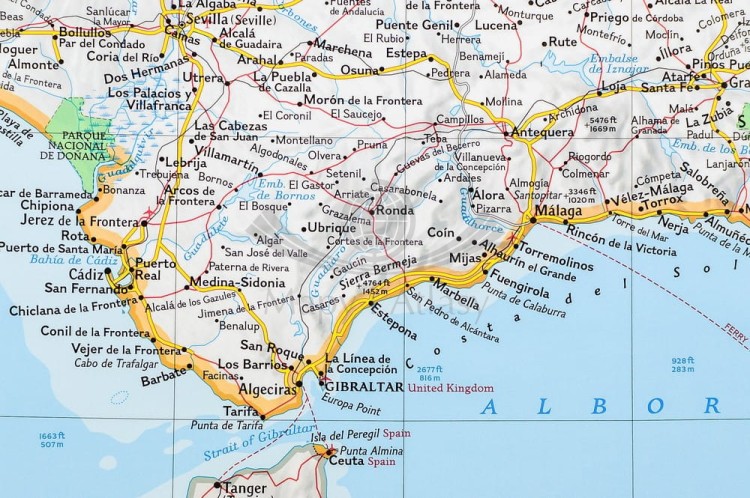 Hiszpania i Portugalia 1:2 074 000. Mapa w wersji magnetycznej. Wydawnictwo: National Geographic. Fragment 7