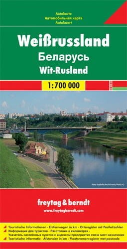 Białoruś 1:700 000. Mapa samochodowa wydawnictwa Freytag & Berndt. Okładka