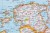 Skandynawia 1:2 763 000. Mapa w ramie drewnianej. Wydawnictwo: National Geographic. Fragment 1
