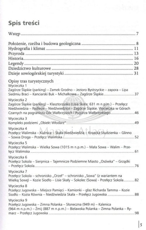 Góry Sowie. Przewodnik wydawnictwa Rewasz. Spis treści 1