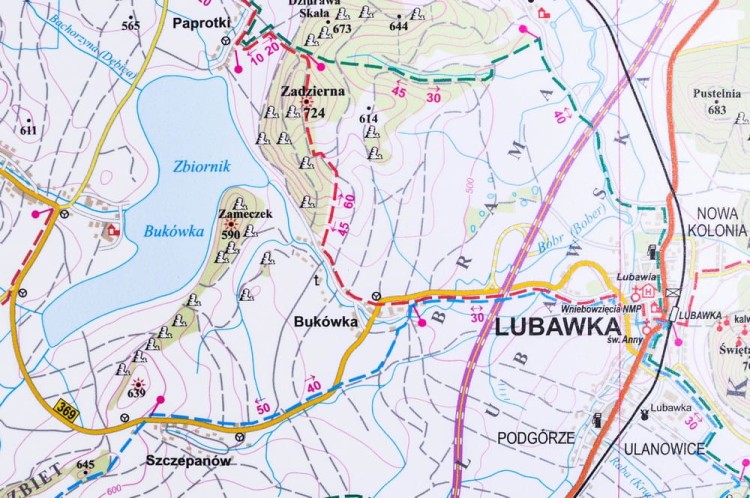 Karkonosze Polskie i Czeskie, Rudawy Janowickie. Mapa turystyczna w wersji do wpinania. Fragment 11