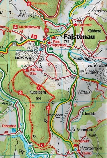 Salzburg i okolice 1:25 000. Wodoodporna mapa turystyczna 017 wydawnictwa Kompass. Fragment 2