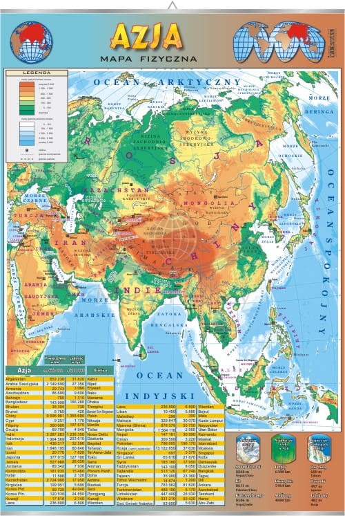 Azja - mapa fizyczna. Plansza edukacyjna.jpg