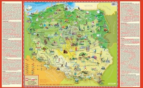 Polska Młodego Odkrywcy MIDI. Mapa dla dzieci. Wersja do wpinania