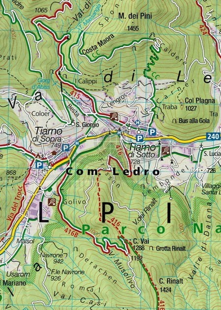 Jezioro Garda i okolice. Zestaw trzech map turystycznych wydawnictwa Kompass. Fragment 1