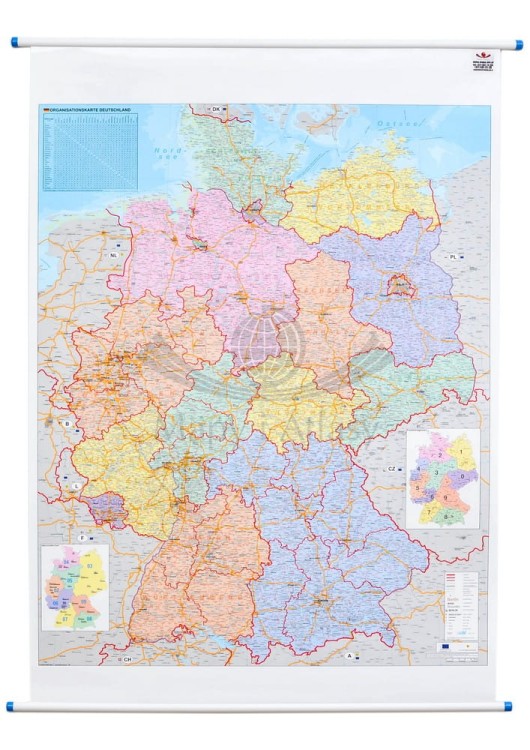 Niemcy 1:750 000. Mapa ścienna administracyjno-drogowa wydawnictwa Stiefel