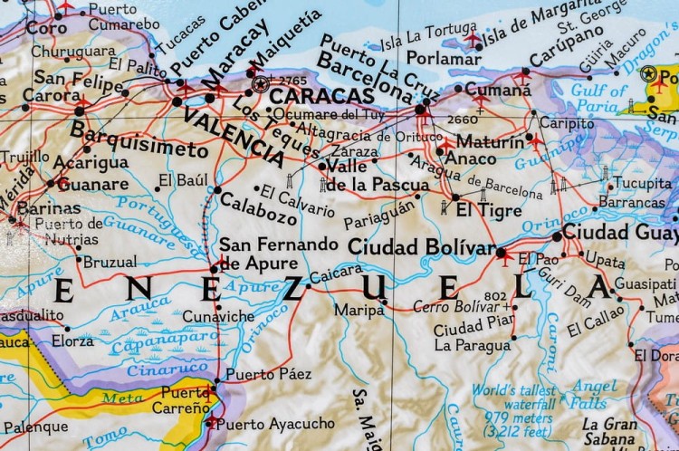 Ameryka Południowa. Mapa polityczna w wersji magnetycznej. Wydawnictwo: National Geographic. Fragment 1