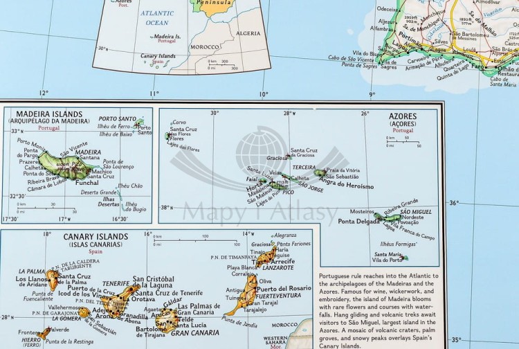 Hiszpania i Portugalia 1:2 074 000. Mapa w wersji magnetycznej. Wydawnictwo: National Geographic. Fragment 9