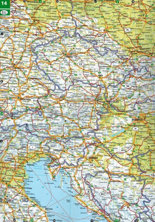 Norwegia 1:250 000 / 1:400 000. Atlas turystyczno-samochodowy wydawnictwa Freytag & Berndt. Europa - przykładowy arkusz