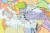 Świat 1:19 000 000. Dwustronna mapa ścienna polityczna / konturowa (do ćwiczeń). Strona konturowa - fragment 1