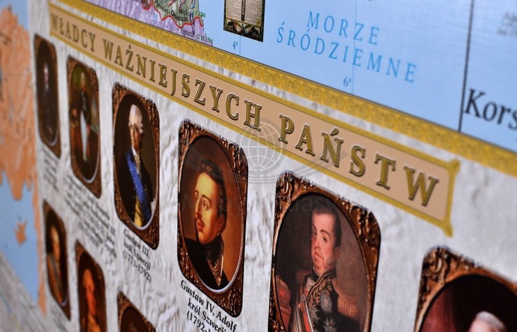 Europa w latach 1789-95 / Francja w okresie rewolucji. Mapa ścienna wydawnictwa Meridian. Fragment 13