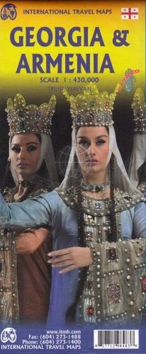 Gruzja i Armenia 1:430 000. Wodoodporna mapa samochodowo-turystyczna. ITMB