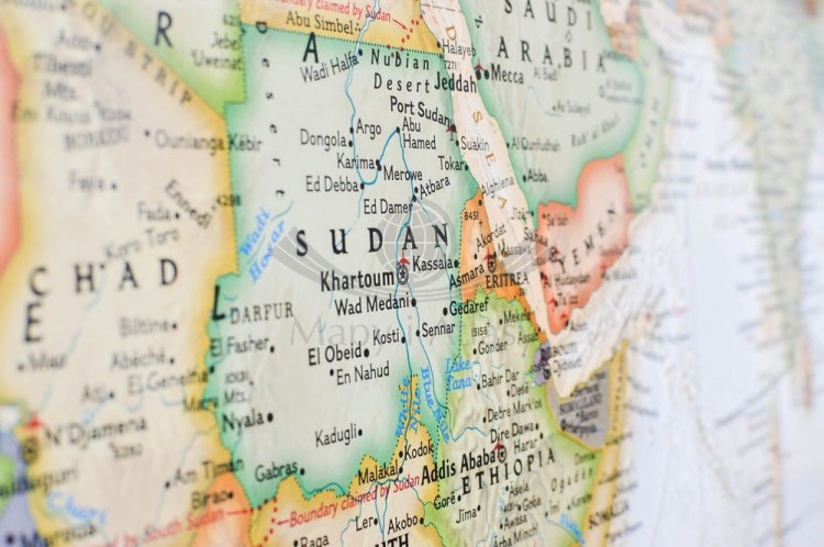 Świat 1:18 390 000. Mapa ścienna polityczna, ekskluzywna. Wydawnictwo: National Geographic. Fragment 4