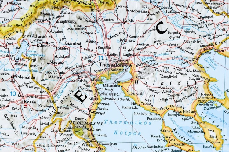 Grecja 1:1 491 000. Mapa w wersji magnetycznej. Wydawnictwo: National Geographic. Fragment 1