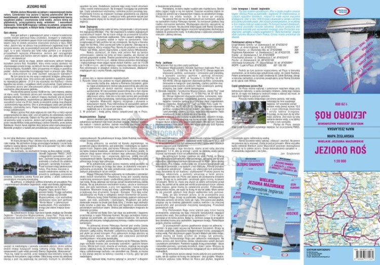 Jezioro Roś 1:20 000. Laminowana mapa żeglarska. Strona 2