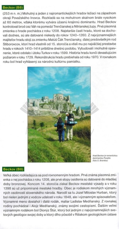 Białe Karpaty, Góry Inowieckie / Biele Karpaty, Povazsky Inovec. Mapa turystyczna 1074 wydawnictwa Shocart. Informator - fragment