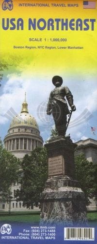 USA / Północno-wschodnie wybrzeże. Mapa samochodowo-turystyczna. ITMB