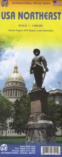 USA / Północno-wschodnie wybrzeże. Mapa samochodowo-turystyczna wydawnictwa ITMB. Okładka