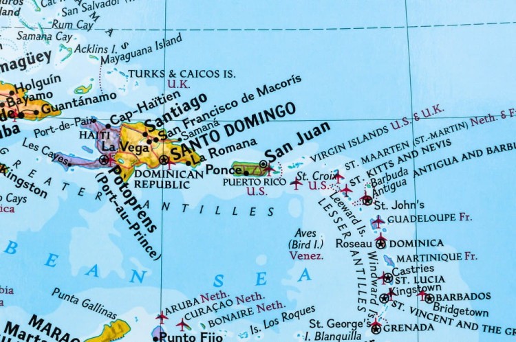 Ameryka Północna i Południowa 1:19 100 000. Mapa ścienna polityczna wydawnictwa National Geographic. Fragment 6