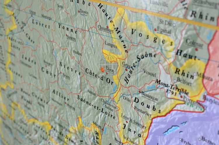 Europa w latach 1789-95 / Francja w okresie rewolucji. Mapa ścienna wydawnictwa Meridian. Fragment 12