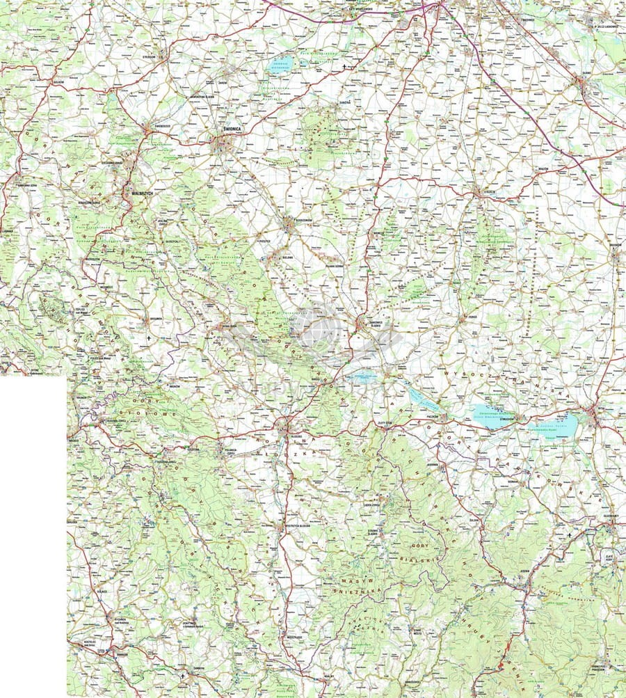 Ziemia Kłodzka 1:50 000. Mapa ścienna