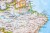 Ameryka Północna i Południowa 1:19 100 000. Mapa polityczna w ramie drewnianej.  Wydawnictwo: National Geographic. Fragment 12