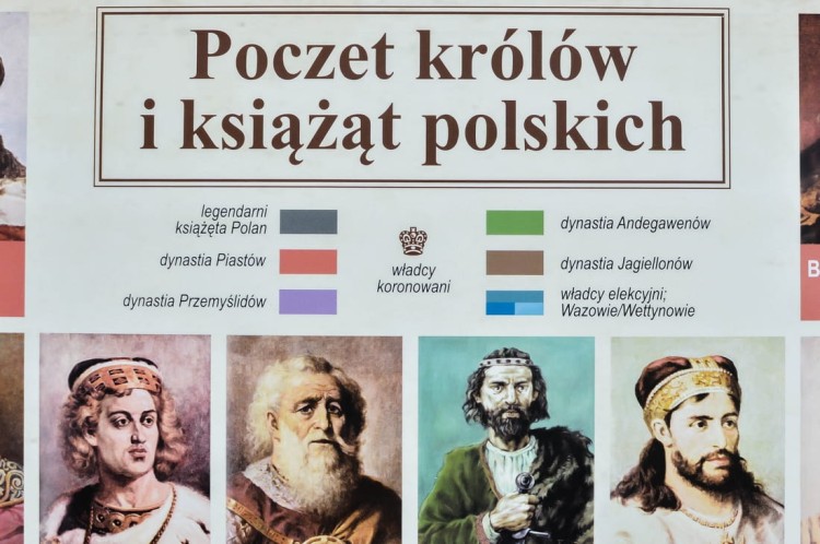 Polska. Regiony historyczne / Poczet królów i książąt polskich. Mapa ścienna. Fragment 11